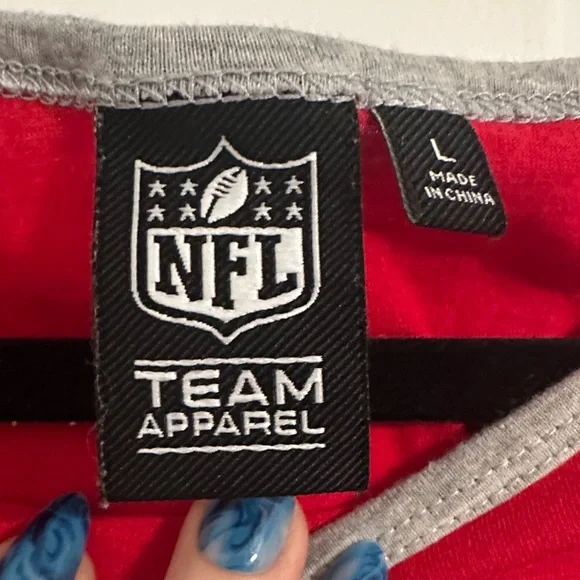 Kansas City Chiefs Red and Gray 3/4 Long Sleeve Shirt - Picture 3 of 5